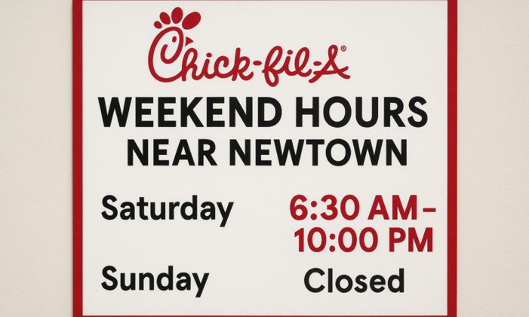 Chick-fil-A Weekend Hours Near Newtown: Saturday Open, Sunday Closed 🐔