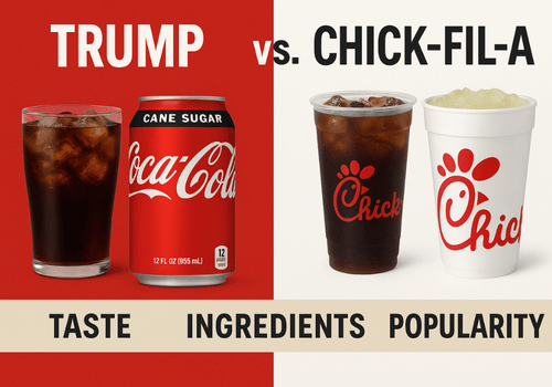 Trump Coca-Cola Cane Sugar vs. Chick-fil-A Drinks – Taste, Ingredients & Popularity
