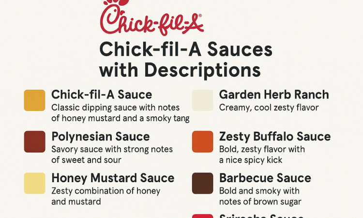 Complete List of Chick-fil-A Sauces with Descriptions: Flavor Guide for USA & Canada 🥫